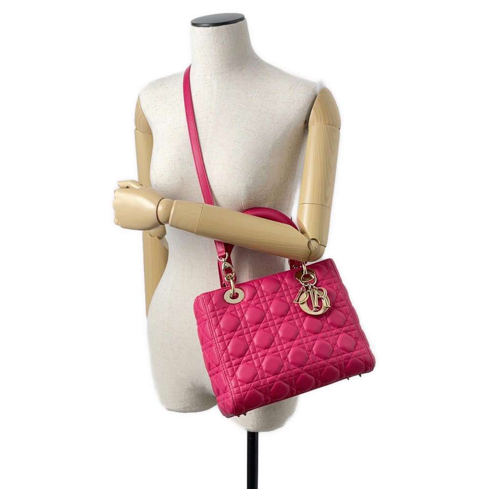 Christian Dior handbag Lady Cannage shoulder bag - Picture 5 of 12